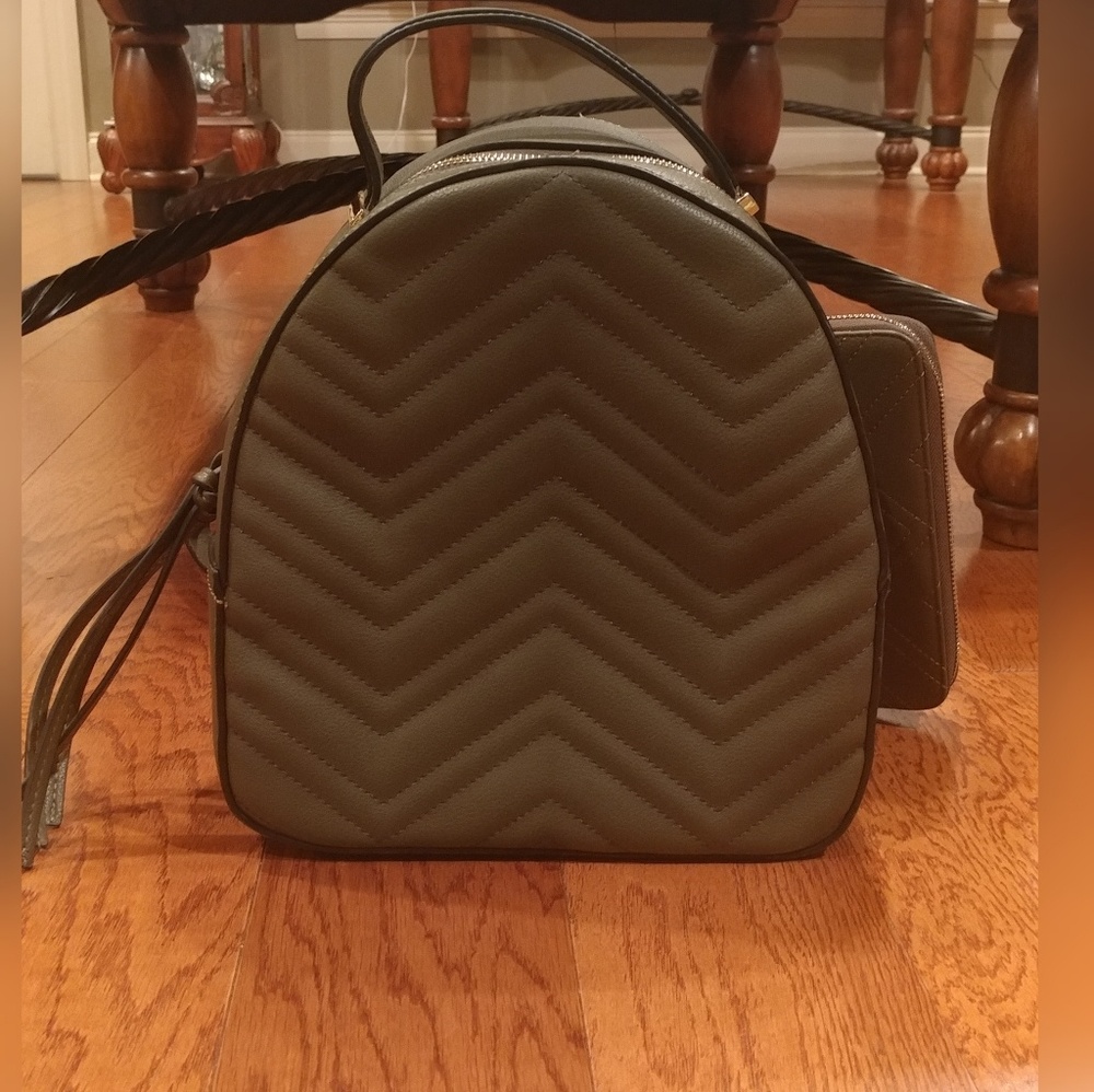 Army green backpack